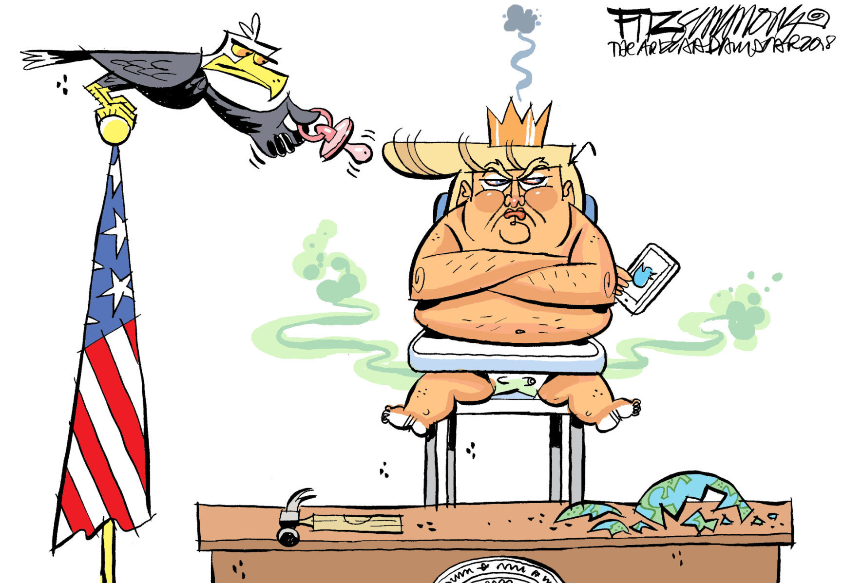 Daily Fitz Cartoon: Toddler-in-Chief